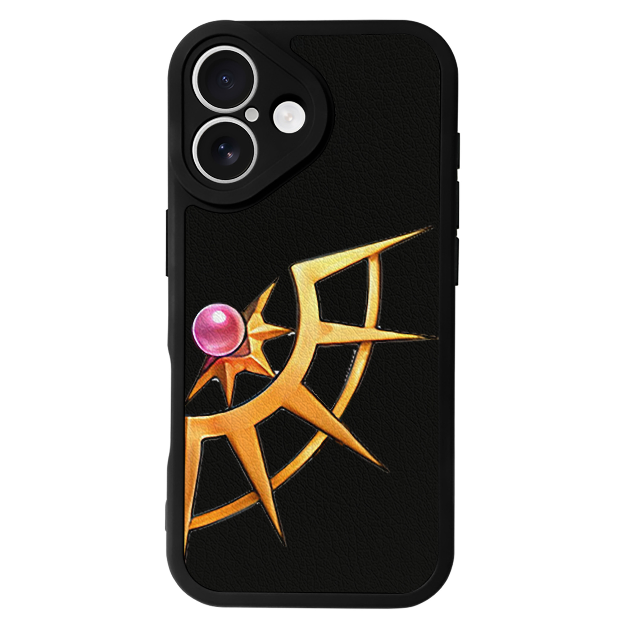 （画像用） 遊☆戯☆王 Yu-Gi-Oh! 【iPhone 16シリーズ対応】シリコンスマホケース（レザー調） 材質：シリコン